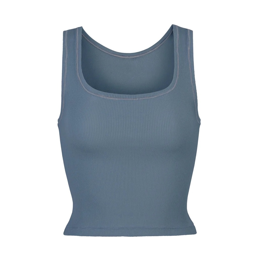SKIMS Cotton Rib Tank Top in Kyanite